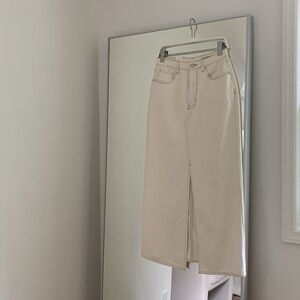 NWT BLANKNYC Ecru Maxi Skirt in off white denim